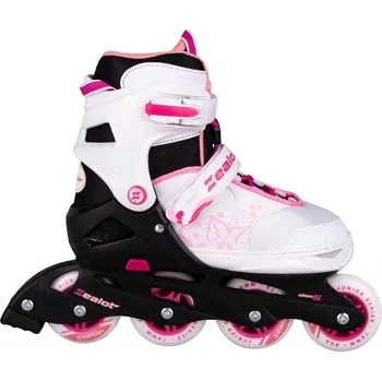 Kolečkové brusle Juniorské inline brusle Zealot ROWDY 37-41 Bílá, Růžová, Černá