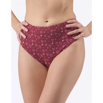 Kalhotky Dámské kalhotky klasické ve větších velikostech GINA 11094P brandy tm. šedá XXL/3XL