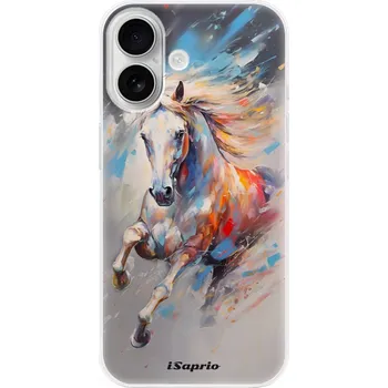 Odolné silikonové pouzdro iSaprio - Abstract Horse - iPhone 16
