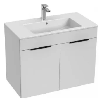 Koupelnový nábytek JIKA CUBE skříňka s umyvadlem 80x43x62,2 cm, 2 dvířka, bílá