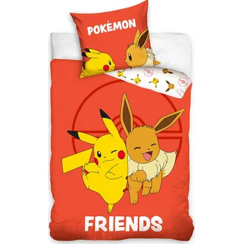 Povlečení Dětské povlečení Pokémon Eeve a Pikachu