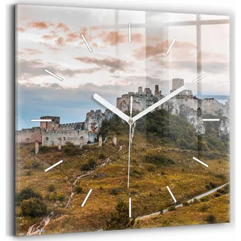 Hodiny Nástěnné hodiny Wallfluent, odstíny zelené, 30 cm