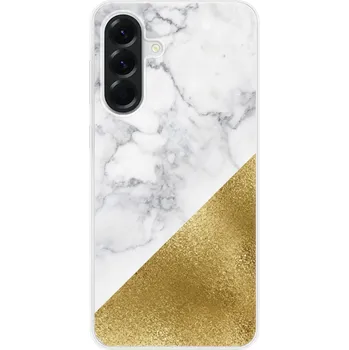 Pouzdro na mobilní telefon Odolné silikonové pouzdro iSaprio - Gold and WH Marble - Samsung Galaxy A56