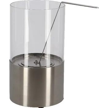 Lampička Lucerna BIOETHANOL, stolní, kruhová, stříbrná|Esschert Design