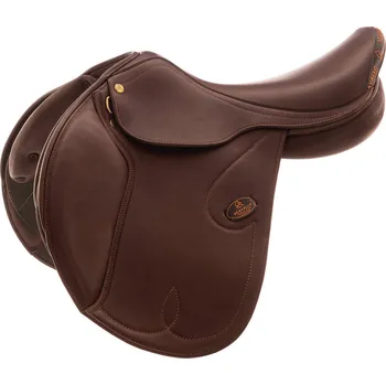 Jezdecké sedlo ACAVALLO Sedlo skokové Botticelli Acavallo, latexové polštáře, tmavě hnědé Velikost posedlí: 18", Šířka komory: nastavitelná
