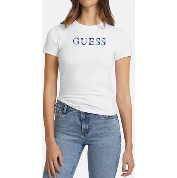 Dámské tričko Dámské bílé triko Guess - Velikost XL, Barva Bílá 56181 R4BI34