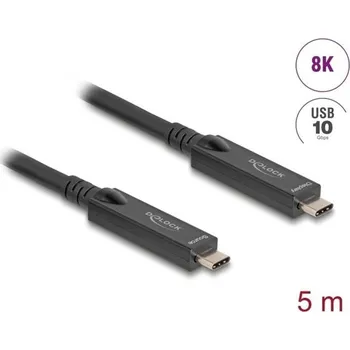 Prodlužovací kabel Delock Aktivní optický kabel USB-C™ 8K Video + Data + PD, délka 5 m 84255