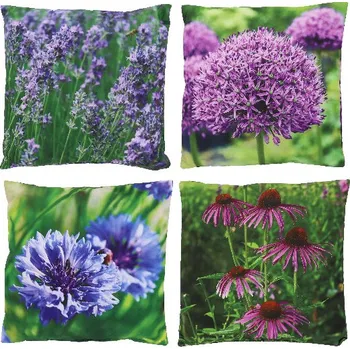 Polštář Polštář OUTDOOR Purple, 40x40cm, (balení obsahuje 4 kusy!)|Esschert Design