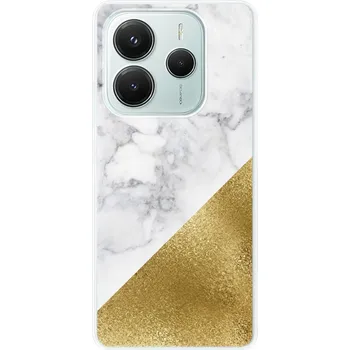 Pouzdro na mobilní telefon Odolné silikonové pouzdro iSaprio - Gold and WH Marble - Xiaomi Redmi Note 14 5G