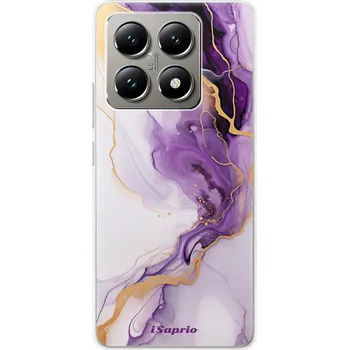 Pouzdro na mobilní telefon Odolné silikonové pouzdro iSaprio - Purple Gold Marble - Xiaomi 14T