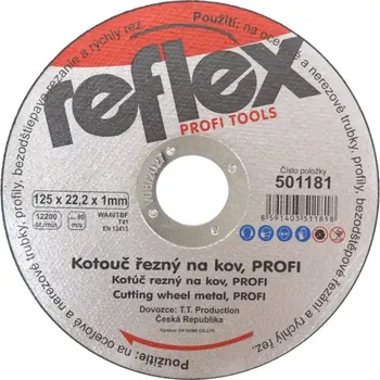 Řezný kotouč TOPTRADE kotouč řezný, na kov, 125 x 22,2 x 1 mm, profi