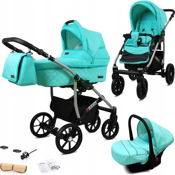 Kočárek Dětský kočárek 3v1 BabyLux Qbaro: sporťák, hluboká korba a autosedačka