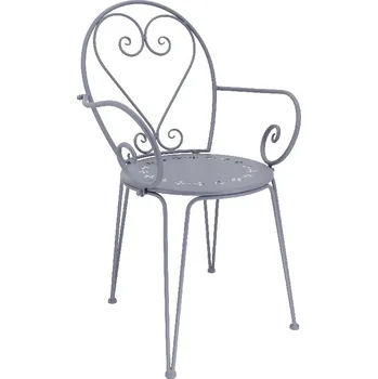 Židle s područkami CLASSICAL, zahradní, kovová, šedá, 56x89x58cm|Esschert Design