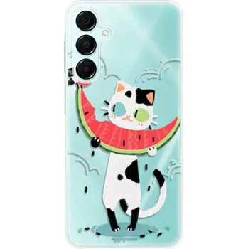 Pouzdro na mobilní telefon Odolné silikonové pouzdro iSaprio - Cat with melon - Samsung Galaxy A16 5G