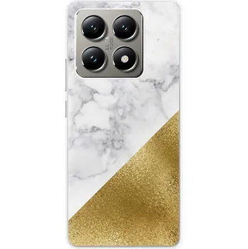 Pouzdro na mobilní telefon Odolné silikonové pouzdro iSaprio - Gold and WH Marble - Xiaomi 14T Pro