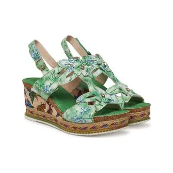 Dámské baleríny Espadrilky Laura Vita Hacdeo 21 Zelená 36
