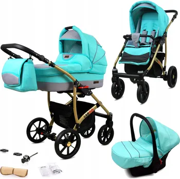 Kočárek Dětský kočárek 3v1 BabyLux Largo ALU (hluboký, sportovní, autosedačka)