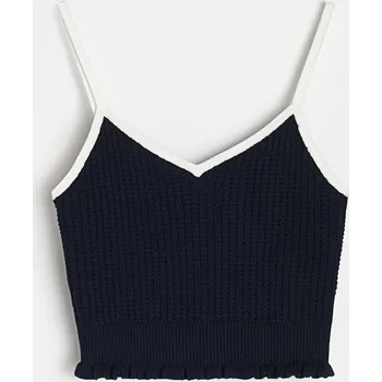 Sinsay - Crop top - námořnická modrá - 332CG-59X - 332CG-59X-XL