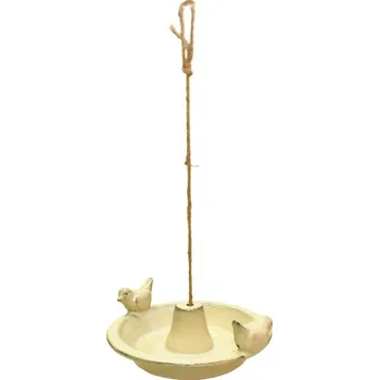 Krmítko pro ptáka Koupel pro ptáčky, závěsná, bílá|Esschert Design