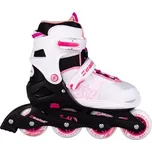 Juniorské inline brusle Zealot ROWDY 29-33 Bílá, Růžová, Černá