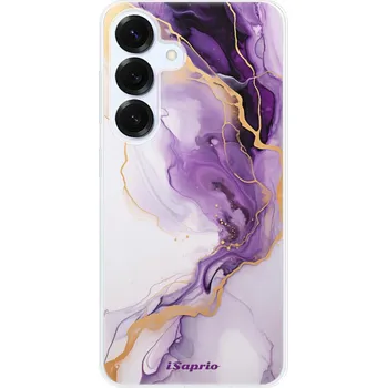 Pouzdro na mobilní telefon Odolné silikonové pouzdro iSaprio - Purple Gold Marble - Samsung Galaxy S25