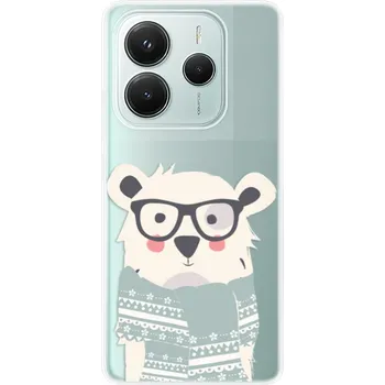 Pouzdro na mobilní telefon Odolné silikonové pouzdro iSaprio - Bear with Scarf - Xiaomi Redmi Note 14 5G