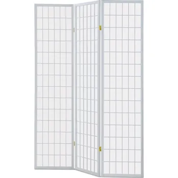 Paraván Autronic. Paraván dřevěný 3 dílný, bílý matný lak EF-E803 WT