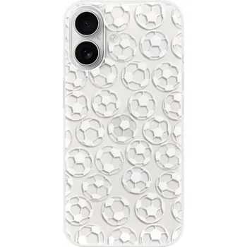 Pouzdro na mobilní telefon Odolné silikonové pouzdro iSaprio - Football pattern - white - iPhone 16