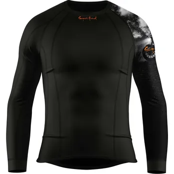 Pánské funkční triko dlouhý rukáv RIDER MAN černá Bamboo Thermo - Černá / S