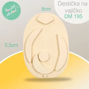 Destička (šablona) na výrobu drátěného vajíčka DM 195. Rozměr destičky 6x9cm. Materiál plast.