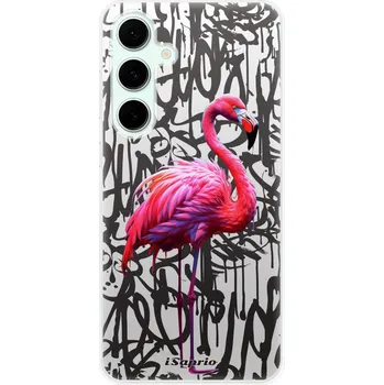 Pouzdro na mobilní telefon Odolné silikonové pouzdro iSaprio - Flamingo Graffiti - Samsung Galaxy S24 FE