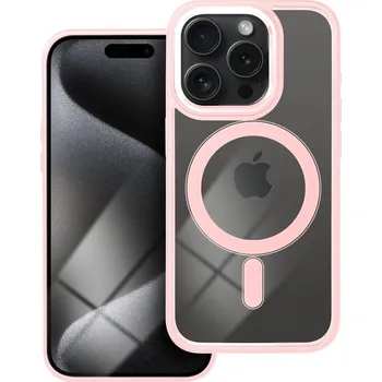 Pouzdro na mobilní telefon Pouzdro COLOR EDGE MAG COVER kompatibilní s MagSafe pro IPHONE 15 Pro růžové