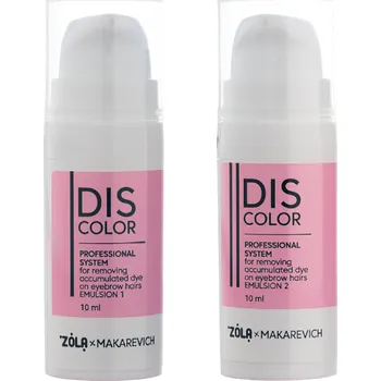 ZOLA DISCOLOR systém na odstranění barvy z obočí – EMULSION 1+2 – 2×10 ml