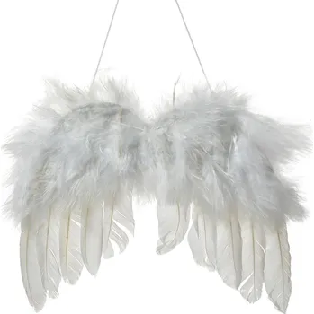Vánoční dekorace Clayre & Eef - Andělská křídla z peří 66135