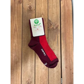 Pánské ponožky Ponožky Surtex LÉTO dětské (70%) - bordó s červenou, Surtex Varianty: 28/29