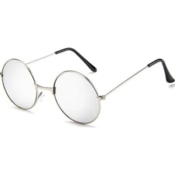 Sluneční brýle Okrouhlé sluneční brýle Round Stříbrné zrcadlovky Wayfarer style RV447-4