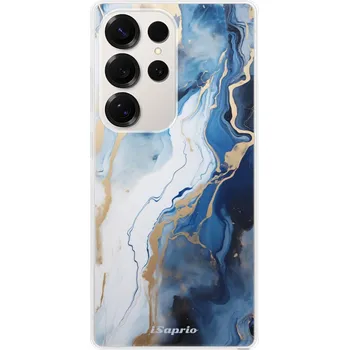 Pouzdro na mobilní telefon Odolné silikonové pouzdro iSaprio - Blue White Marble - Samsung Galaxy S25 Ultra