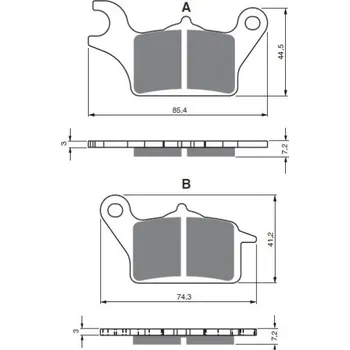 Brzdová destička Brzdové destičky GOLDFREN 387 AD