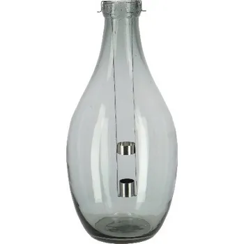 Svícen Svícen BOTTLE, čirá, pr.18x38cm|Esschert Design