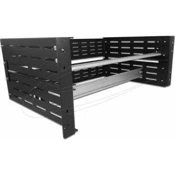 Racková skříň Delock 19” konzole na DIN lištu, 4U, černá 42632