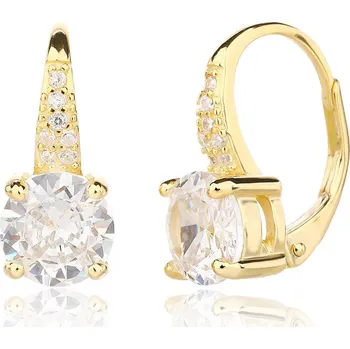 Náušnice Bealio BEALIO Stříbrné náušnice ZÁŘIVÉ zlacené yellow 03-13406-3442