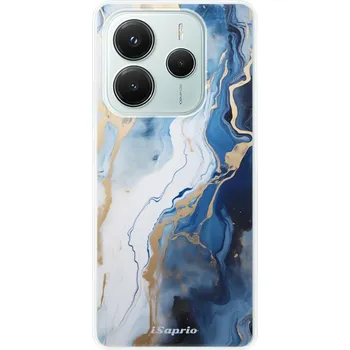 Pouzdro na mobilní telefon Odolné silikonové pouzdro iSaprio - Blue White Marble - Xiaomi Redmi Note 14 5G