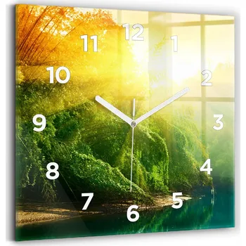 Hodiny Nástěnné hodiny Wallfluent zelené 30 cm