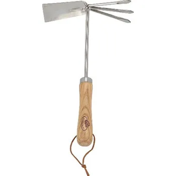 Motyka Motyčka oboustranná, nerezová ocel/jasanové dřevo, 30x18cm|Esschert Design