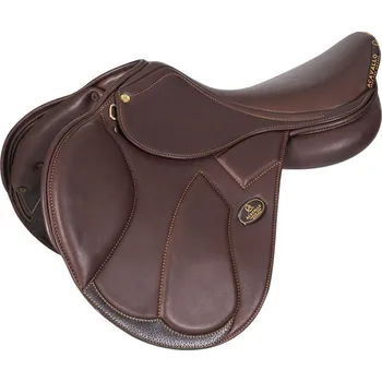 Jezdecké sedlo ACAVALLO Sedlo skokové Guttuso Acavallo, vlněné polštáře, tmavě hnědé Velikost posedlí: 17,5", Šířka komory: nastavitelná