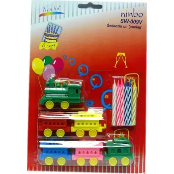 Dortová svíčka Narozeninové svíčky "Vláček", sada 12 ks, značky Ninbo.