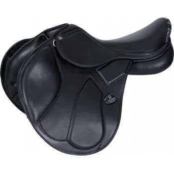 Jezdecké sedlo ACAVALLO Sedlo skokové Guttuso Acavallo, latexové polštáře, černé Velikost posedlí: 17", Šířka komory: nastavitelná