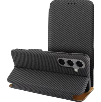 Pouzdro na mobilní telefon Flip pouzdro FOLIO Side Magnet SAMSUNG Galaxy A35 – šedé (Elegantní flip pouzdro a kryt FOLIO Side Magnet pro SAMSUNG Galaxy A35 – šedý obal s magnetickým zavíráním)