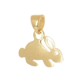 Přívěsek Přívěšek ze žlutého zlata zajíček ZZ1404F + dárek zdarma