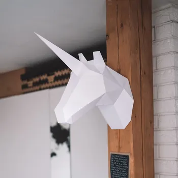 3D puzzle Jednorožec bílý – papírová skládačka PaperTime 3D puzzle